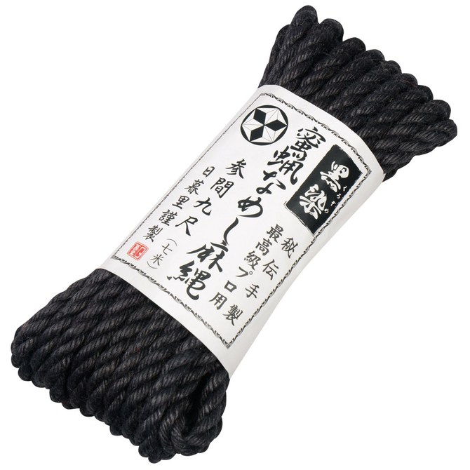 NPG｜蜜蠟鞣製麻繩 黑染(7米)