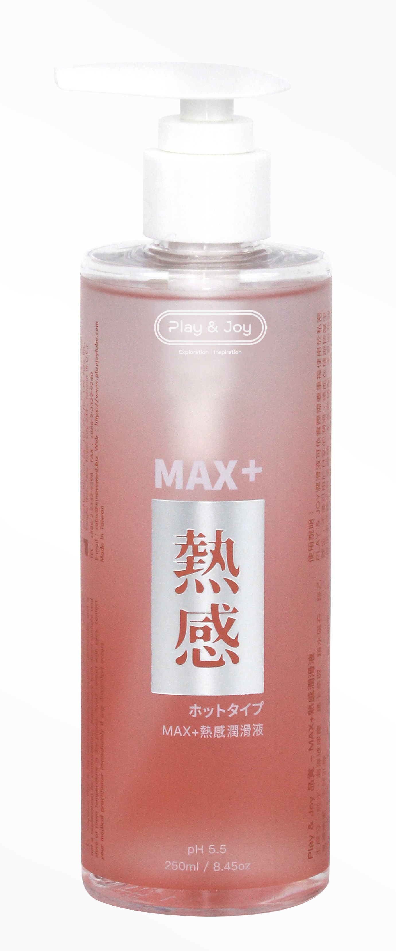 Play&Joy|品覚 台灣製造 MAX+ 熱感 潤滑液 - 250ml