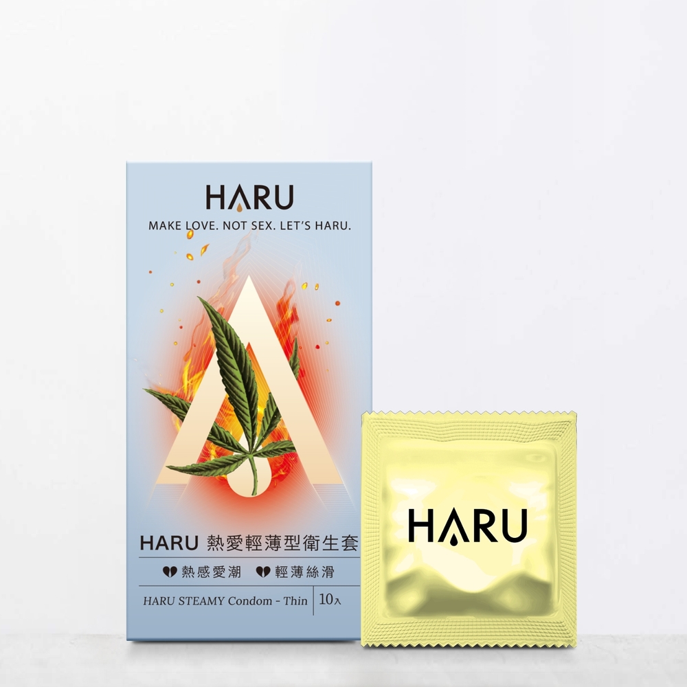 HARU｜STEAMY THIN 熱愛輕薄型衛生套 大麻熱感愛潮 -10入組