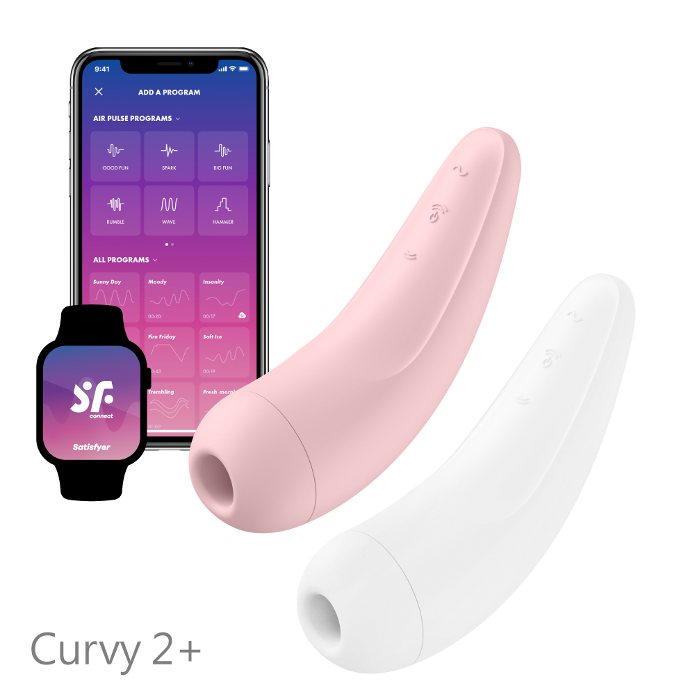 Satisfyer|德國 Curvy 2 智能吸吮陰蒂震動器 吸吮跳蛋 - 白