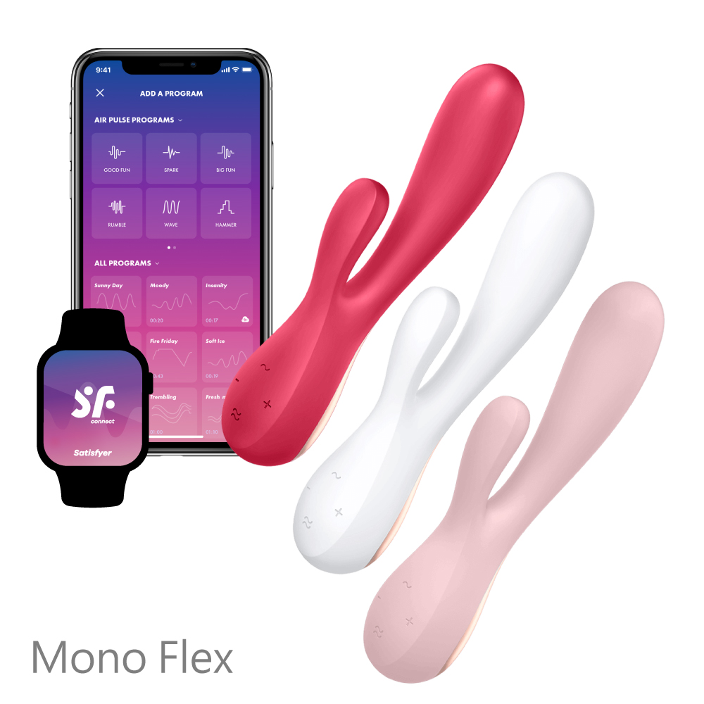 Satisfyer|德國 Mono Flex 智能兔耳雙馬達 電動按摩棒 - 紅