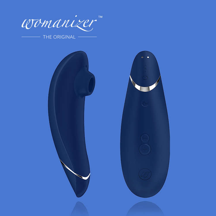 Womanizer|Premium 玩美女人 吸吮愉悅器 - 深藍