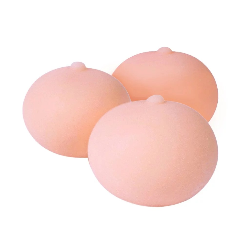 純色|小奶球 乳房療癒小物 - 3入