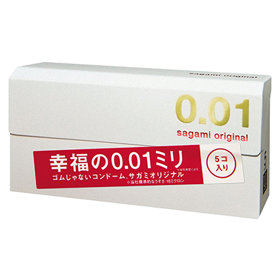 保險套界的霸主!|日本熱銷!Sagami Original 相模原創 001保險套-5片裝0.01